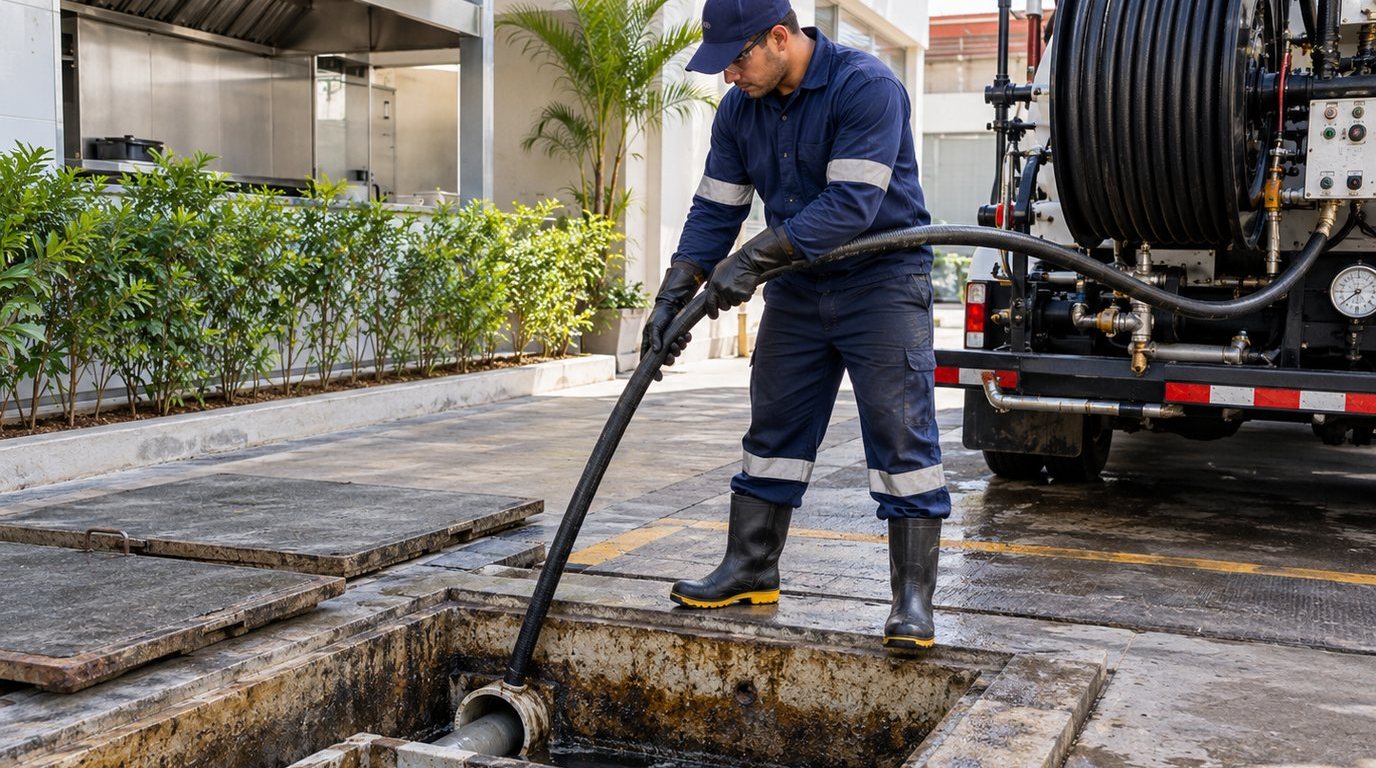 Hidrojateamento de Caixa de Gordura em Cascavel‑PR