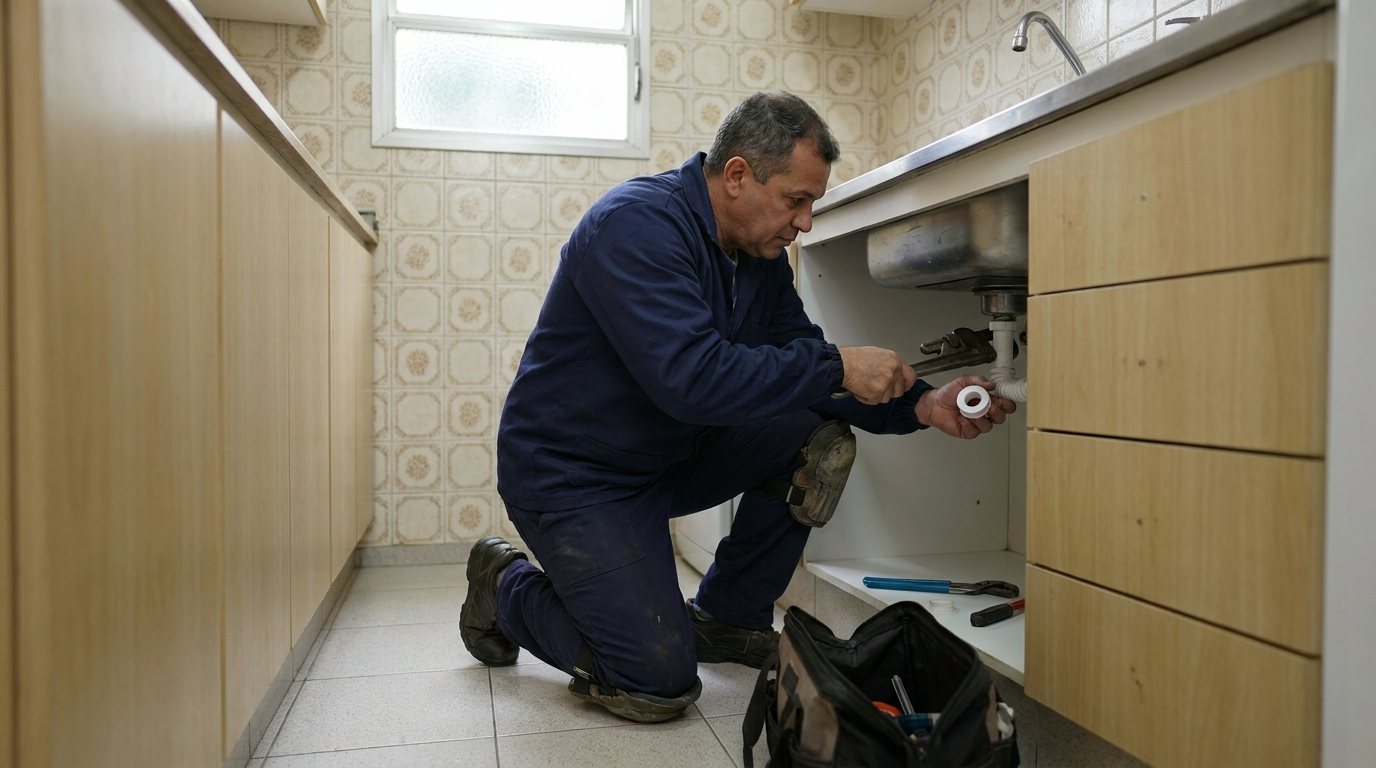 Instalação Hidráulica na Cozinha em Cascavel‑PR