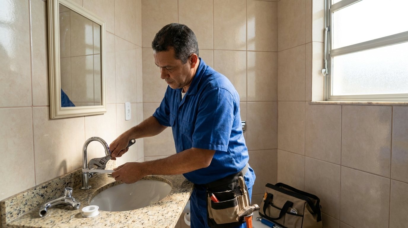 Instalação Hidráulica no Banheiro em Cascavel‑PR